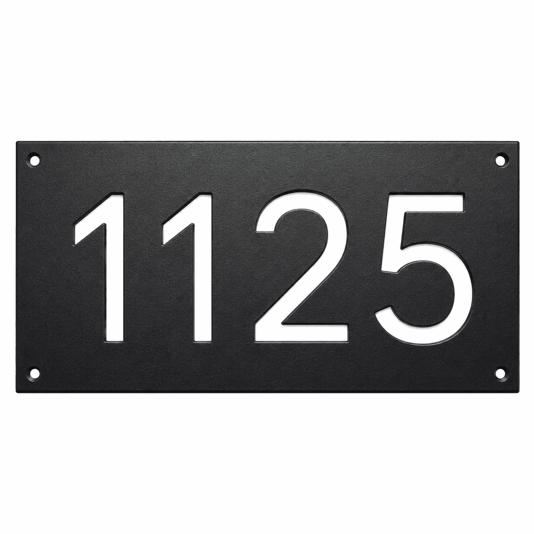 Custom steel address marker