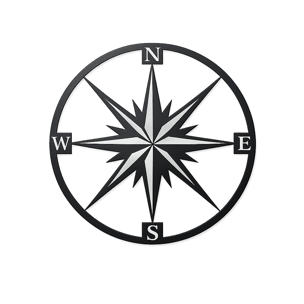 Custom compass wall piece