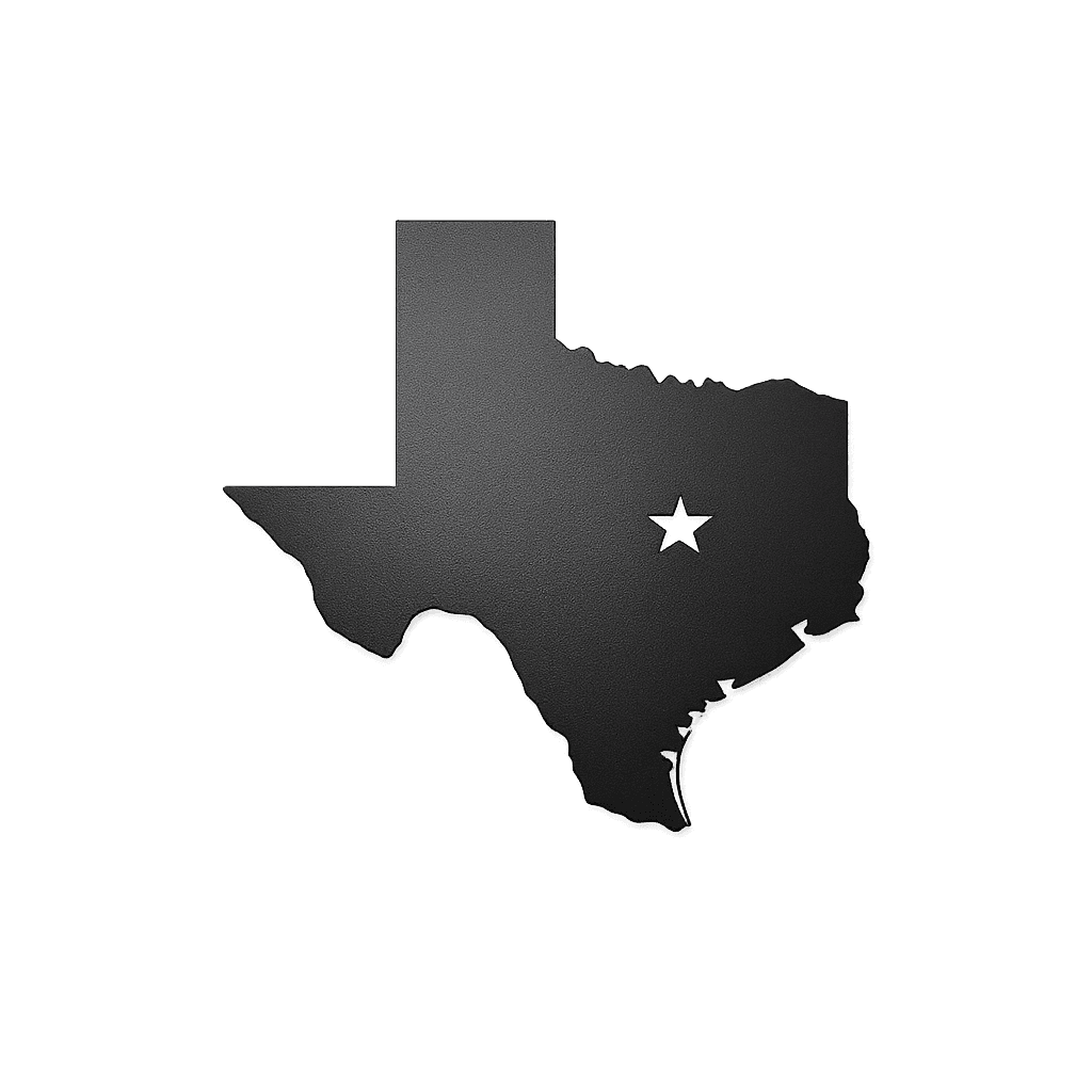 Custom state outline cutout